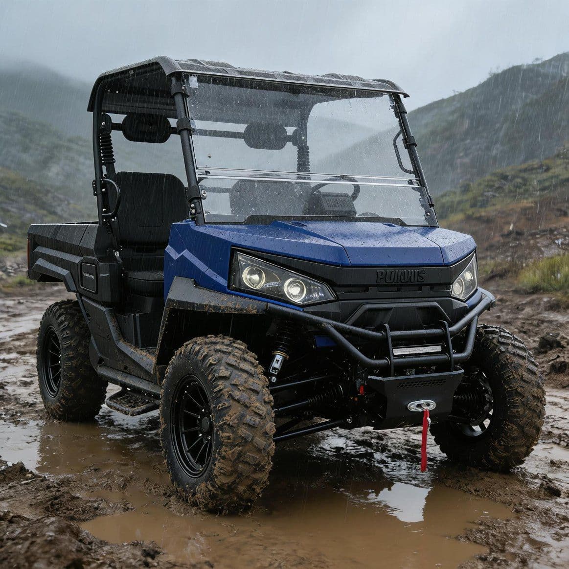 Hệ thống khởi động không cần chìa khóa PKE 10KW AC Motor Electric UTV 400A Bộ điều khiển 80-100km Phạm vi 4WD